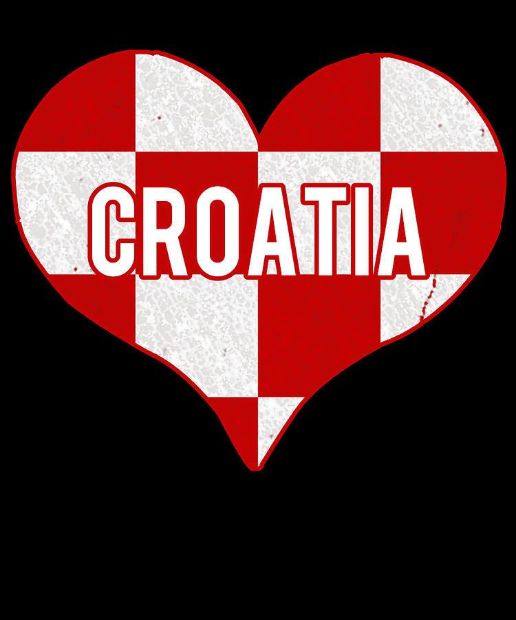 I Love Croatia Jersey Digital Art by Flippin Sweet Gear