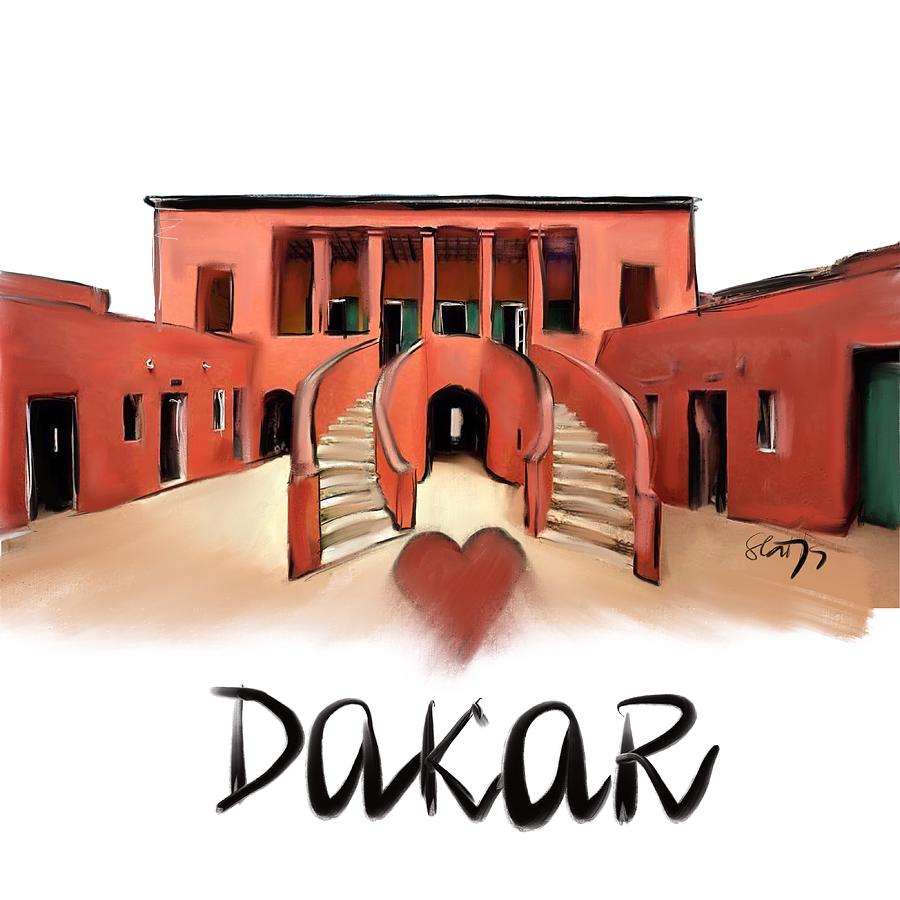 I love Dakar  Digital Art by Sladjana Lazarevic