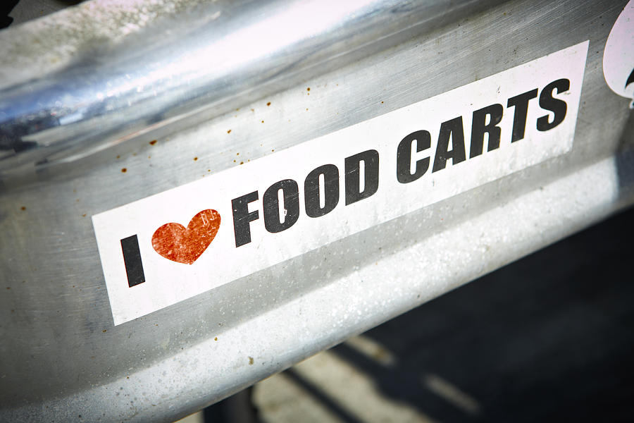I love food carts bumper sticker Photograph by Tracey Kusiewicz/Foodie Photography