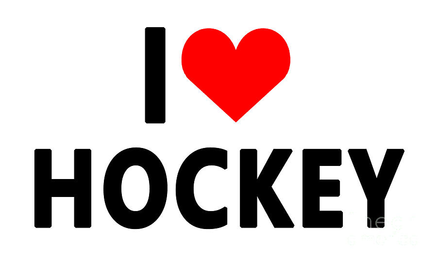 Expliciet voedsel aansporing I love Hockey Tapestry - Textile by EQ Designs