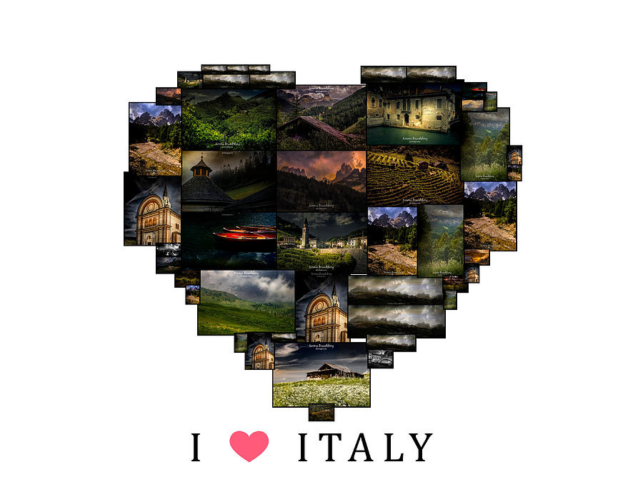 I Love Italy Heart Photograph by Norma Brandsberg