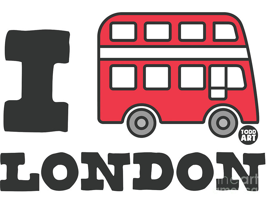 I Love London Bus Digital Art by Toddart I Love London Bus Digital Art by Toddart