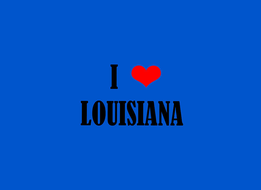 I Love Louisiana Digital Art by Johanna Hurmerinta