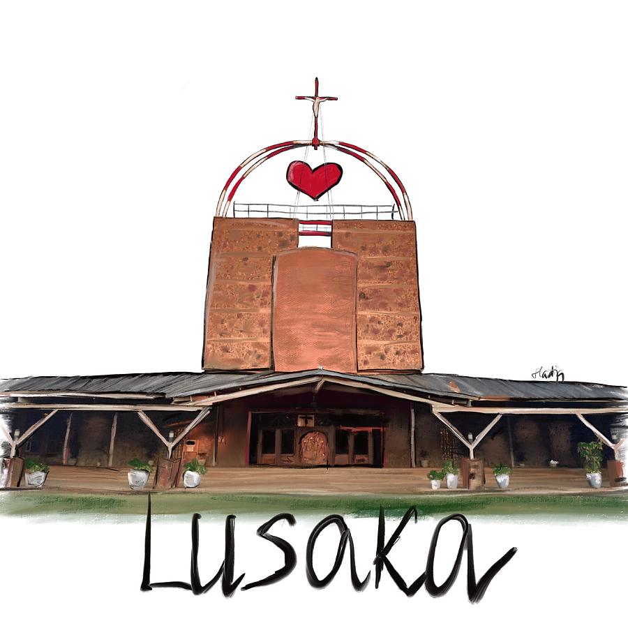 I love Lusaka  Digital Art by Sladjana Lazarevic