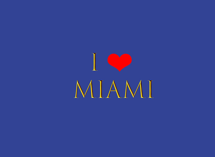 I Love Miami Digital Art by Johanna Hurmerinta