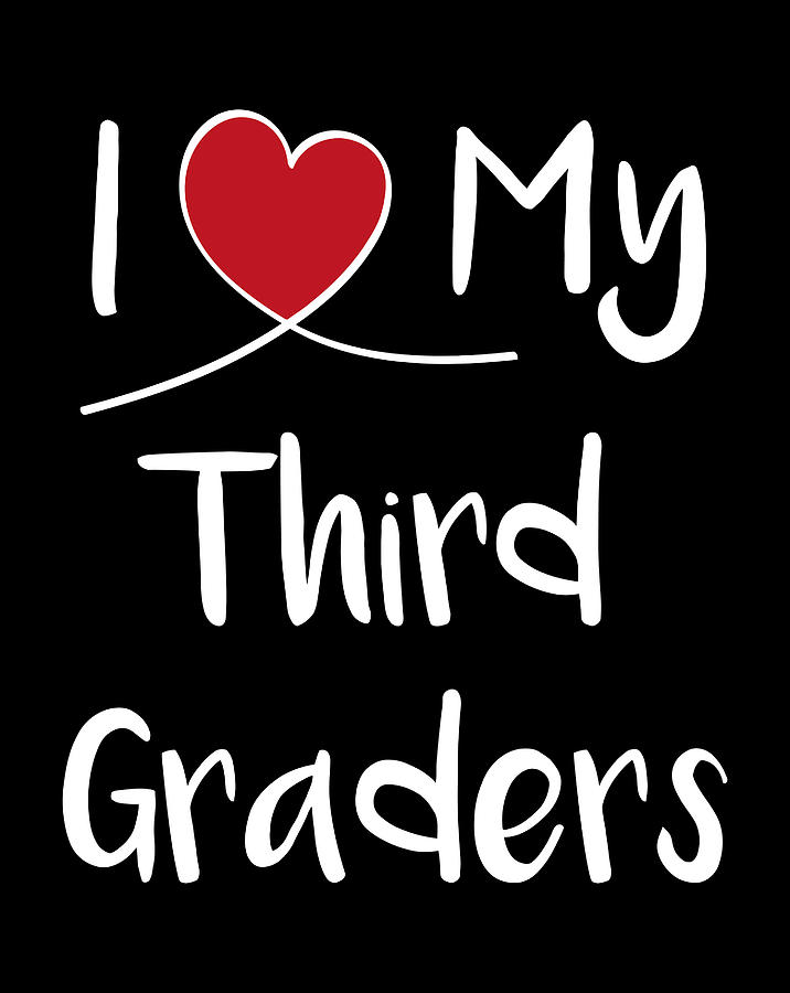 I Love My 3Rd Graders Virtual Third Grade Teacher Heart Digital Art by ...