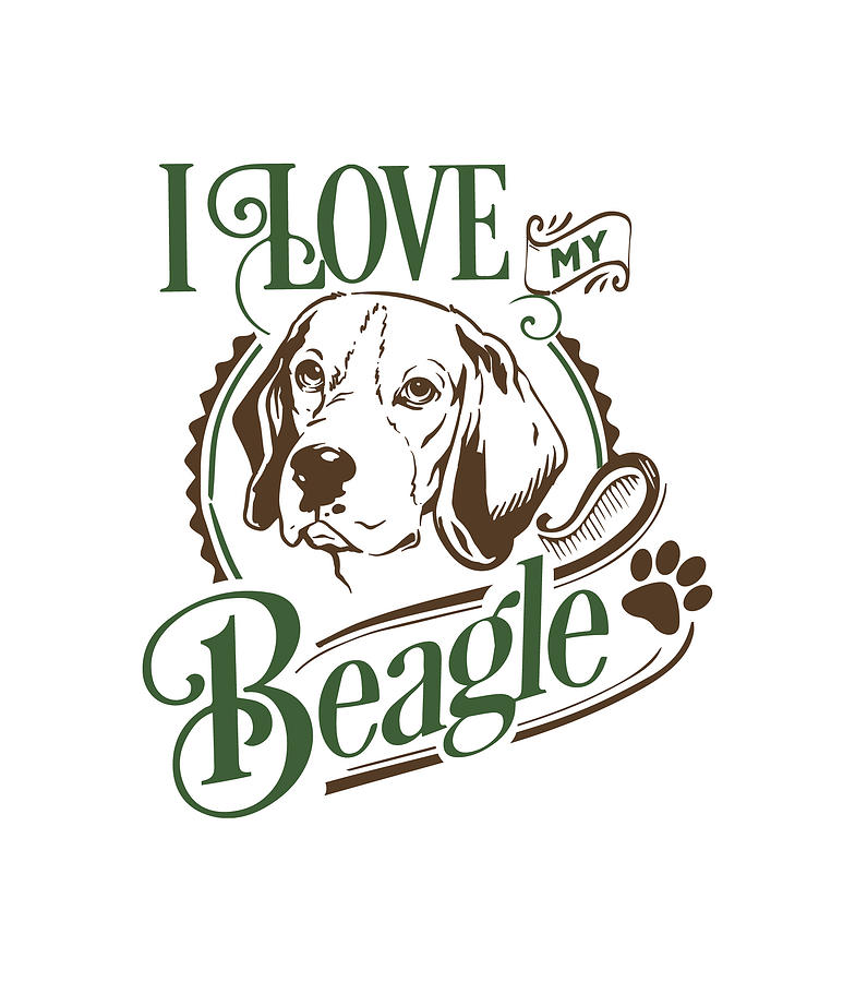 I Love My Beagle Digital Art by Sambel Pedes