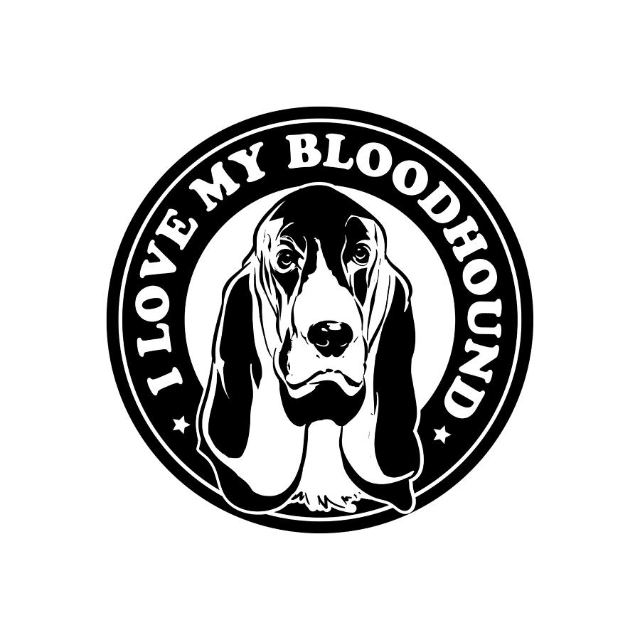 I Love My Bloodhound Digital Art by Sambel Pedes