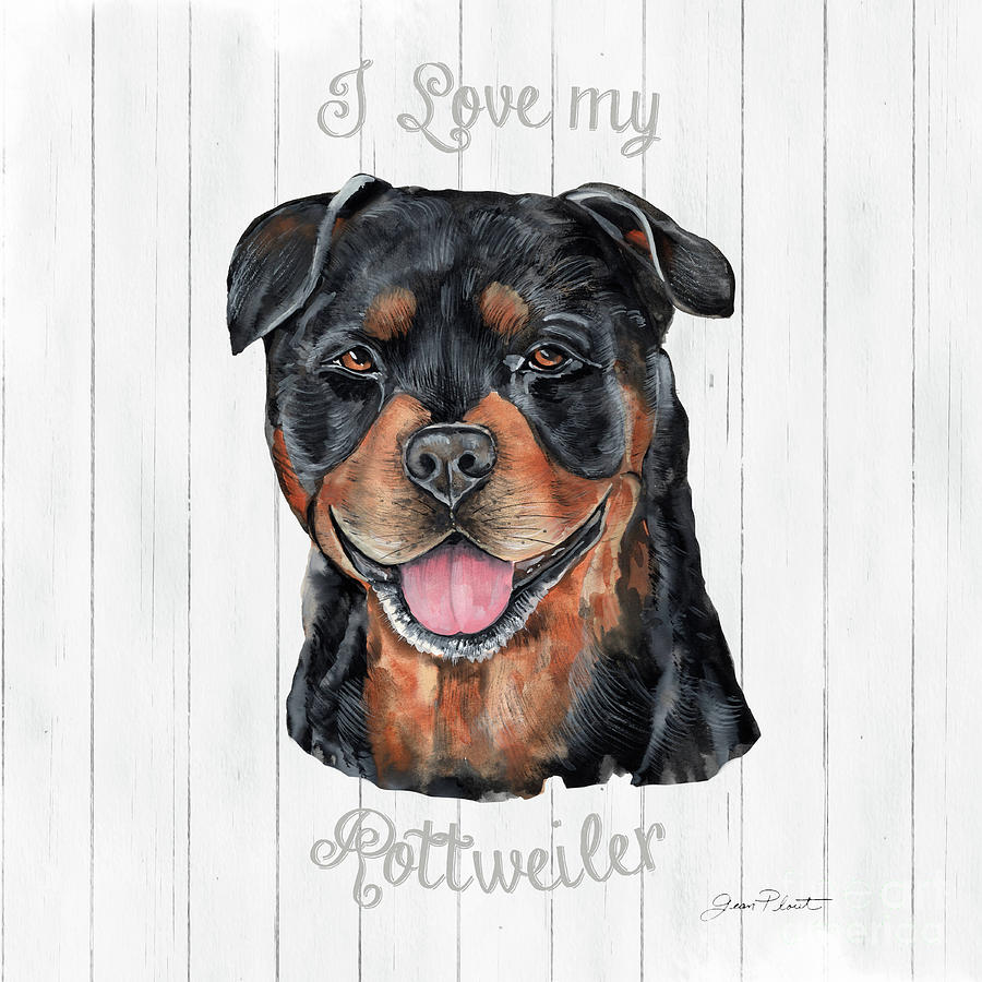 I Love My Dog F Painting by Jean Plout