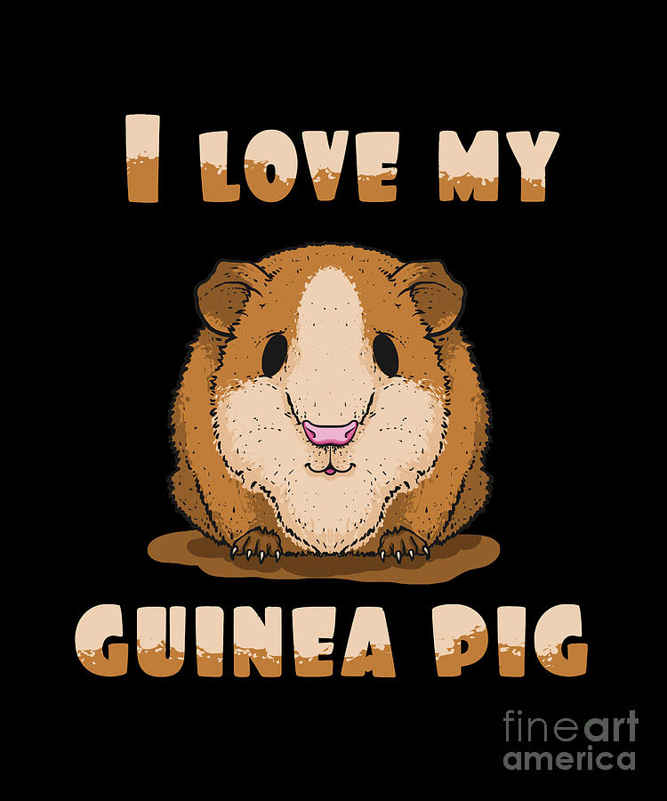 I love my guinea pig Digital Art by TenShirt - Fine Art America