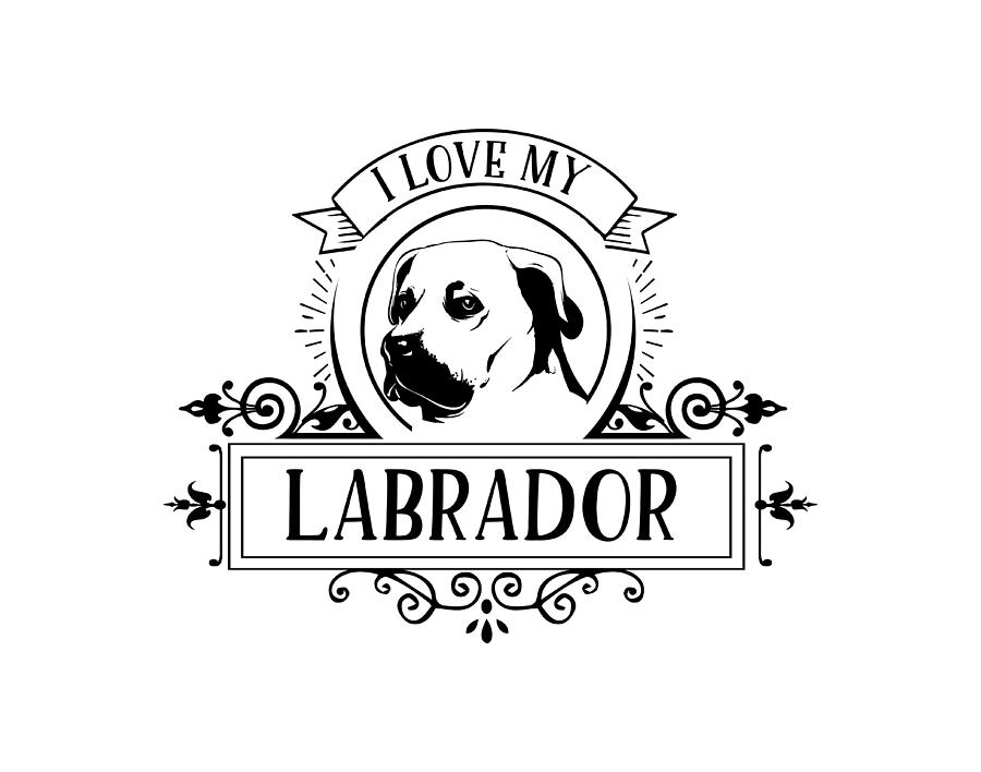 I Love My Labrador Digital Art by Sambel Pedes
