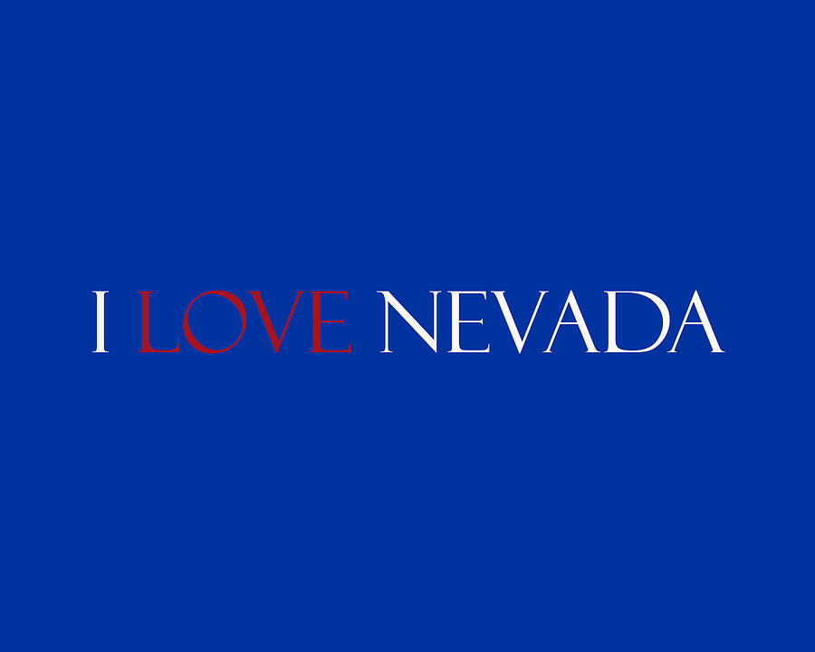 I Love Nevada Digital Art by Johanna Hurmerinta