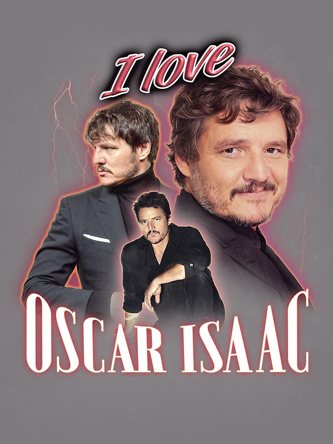 I Love Oscar Isaac Pedro Pascal Cursed Fan Collage Digital Art by ...