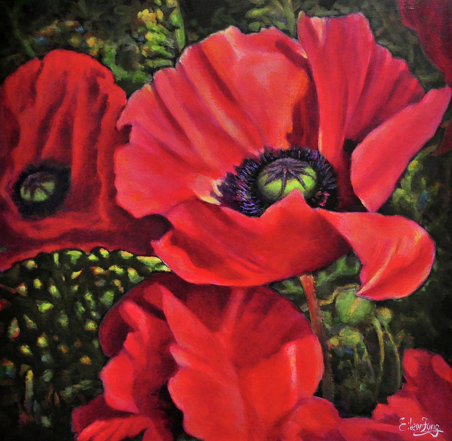 I Love Poppies No.14 Painting by Eileen  Fong