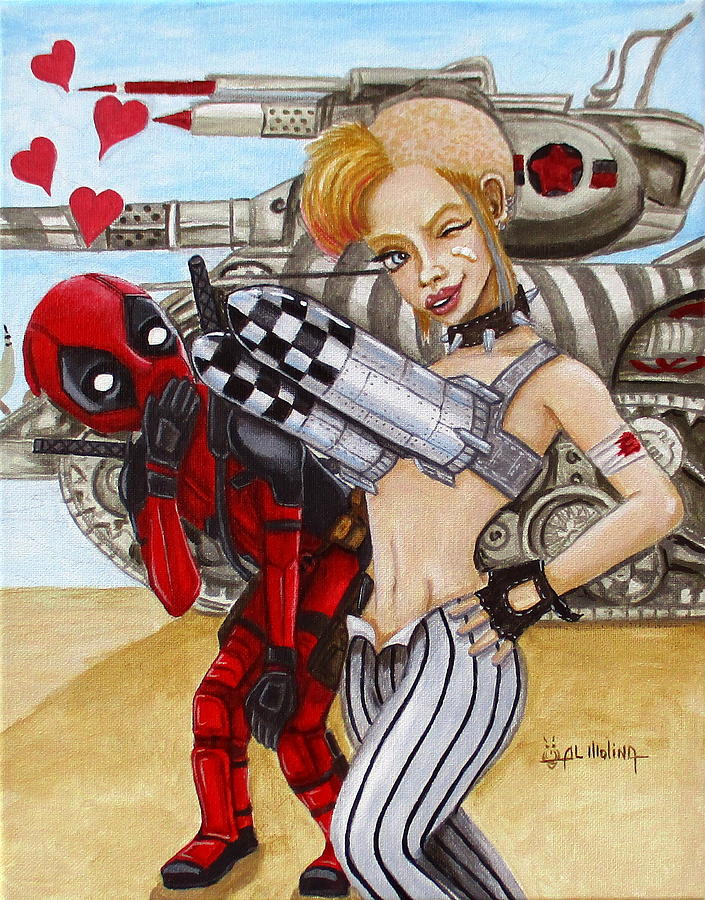 Deadpool Painting - I Love Rockets by Al  Molina