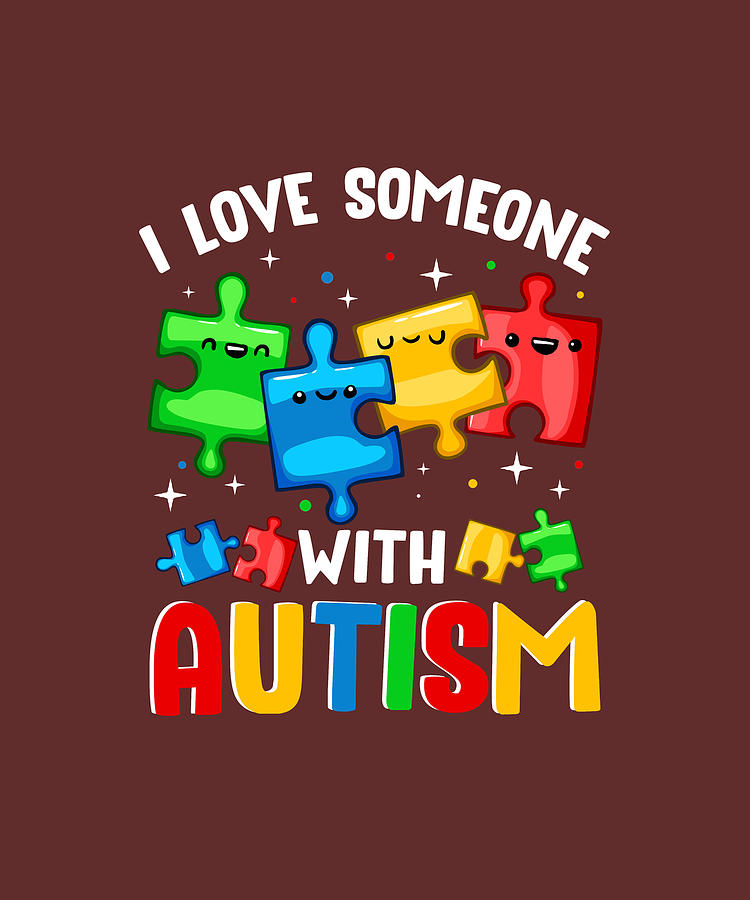 CREATE T SHIRTS BAGS AWARENESS I LOVE SOMEONE WITH AUTISM IRON ON TRANSFERS 