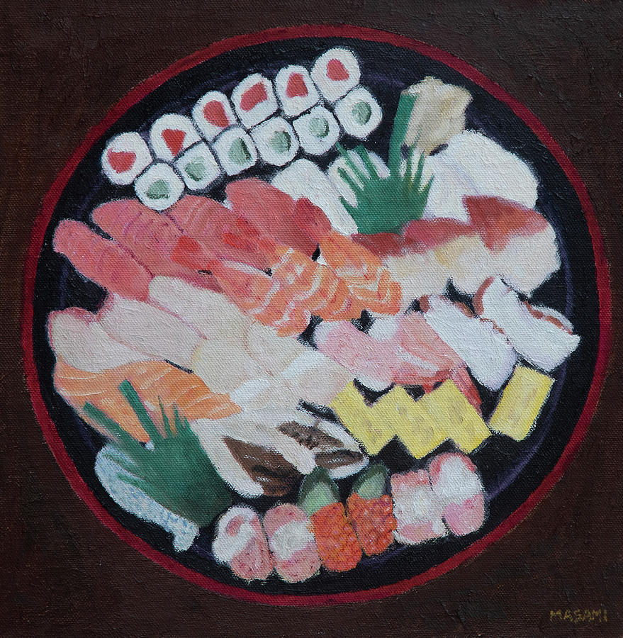 I Love Sushi Painting by Masami IIDA