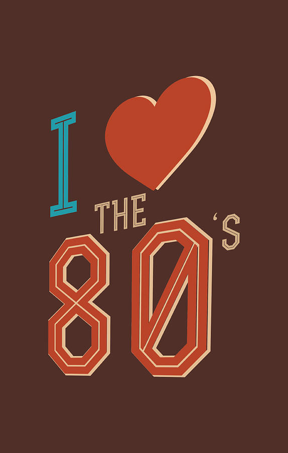 i love the 80s heart the 80s Classic gift stars Painting by Jeremy ...