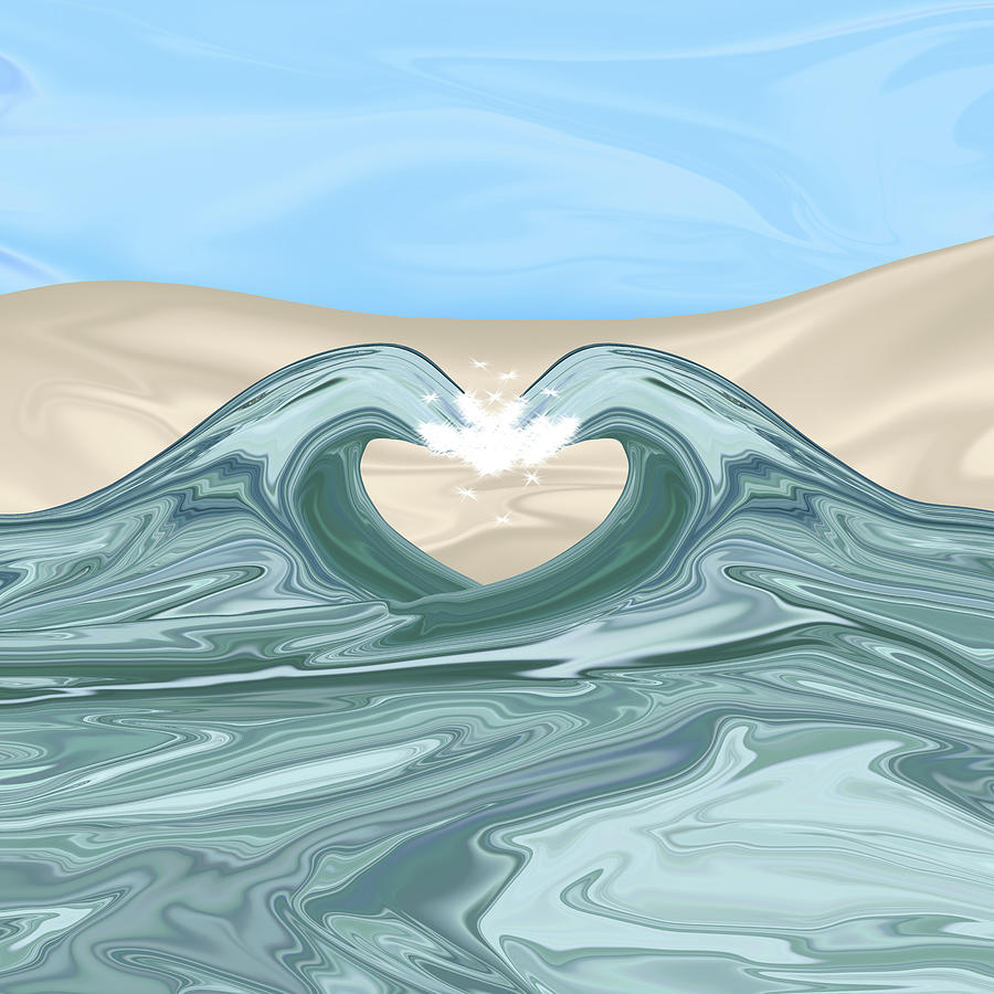 I Love The Beach Digital Art By Grace Joy Carpenter Fine Art America 7676