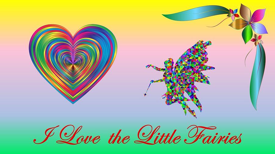 I Love the Little Fairies Mixed Media by Nancy Ayanna Wyatt