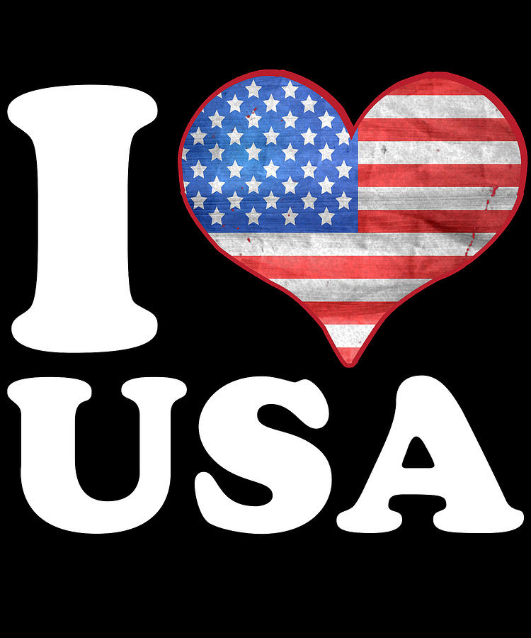 I Love the USA Patriotic Digital Art by Flippin Sweet Gear