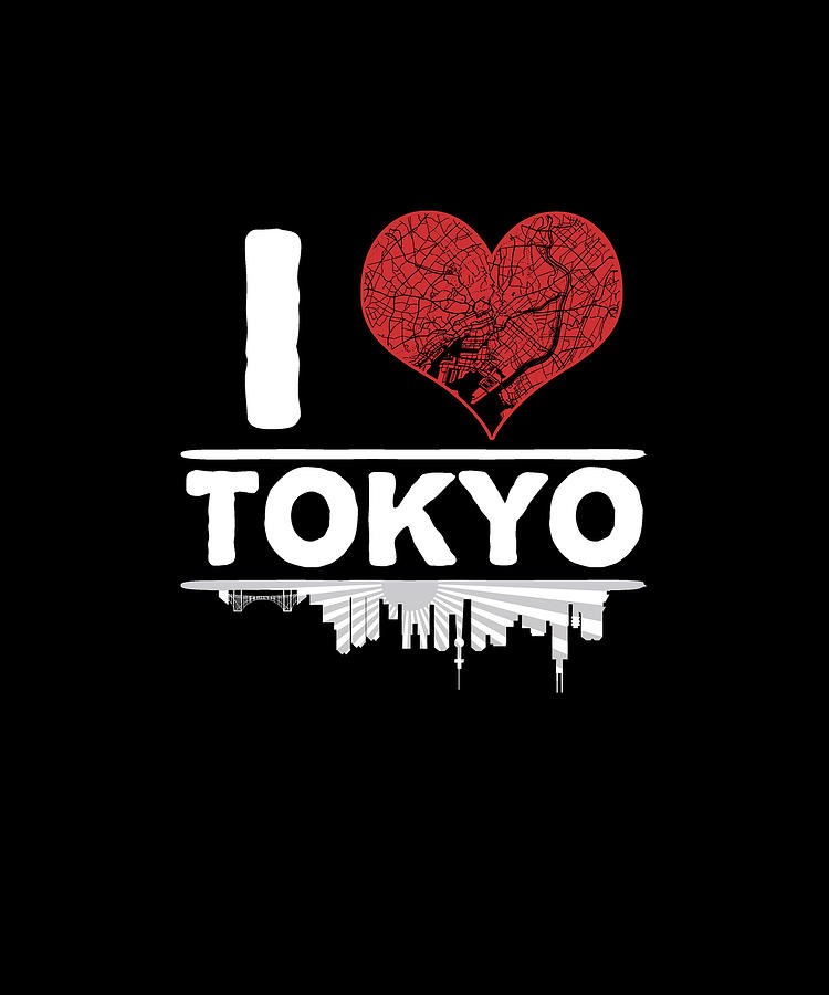 I Love Tokyo in Japan Digital Art by Eboni Dabila - Fine Art America