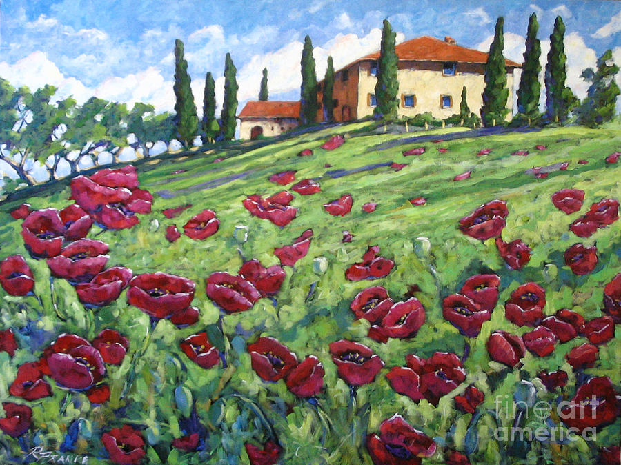 I Love  Tuscany Painting by Richard T Pranke