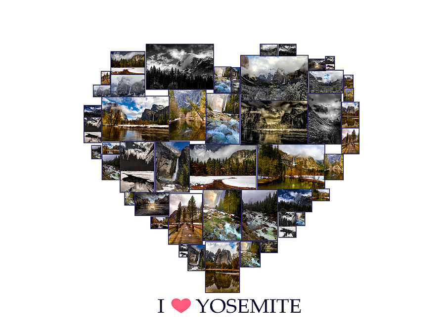 I Love Yosemite Heart Photograph by Norma Brandsberg