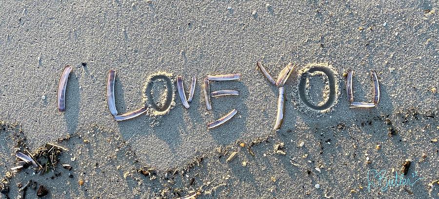 I love you Beach Digital Art by Lisa Butler - Fine Art America