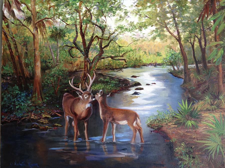 I Love You Deer Painting by Judy Rixom