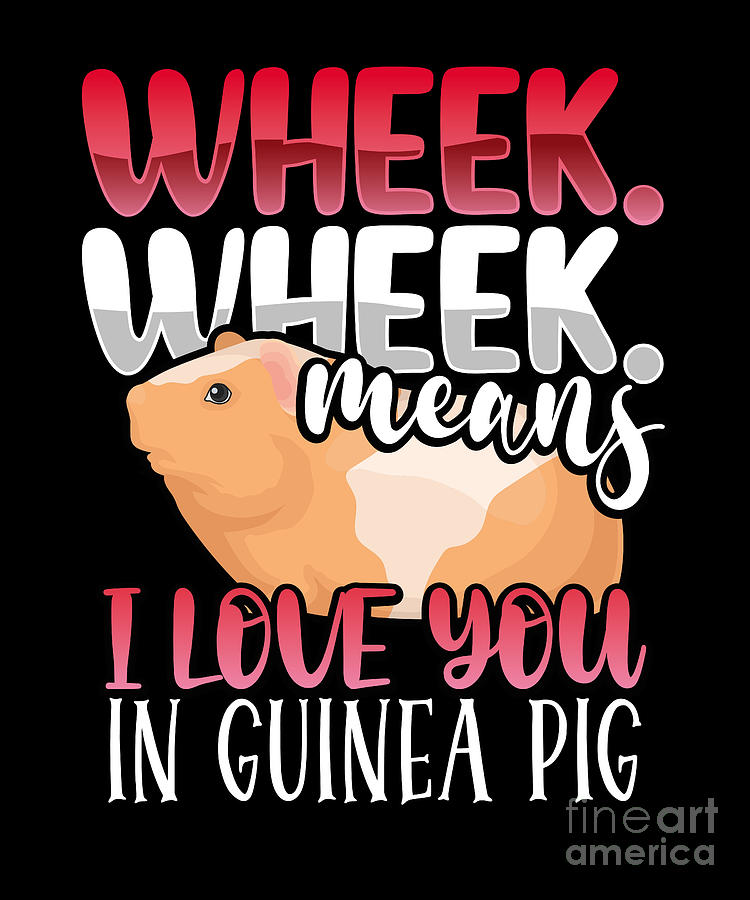 I love you guinea pig Digital Art by BeMi Store - Fine Art America