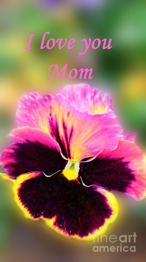 I Love You Mom Mothers Day Greeting Photograph