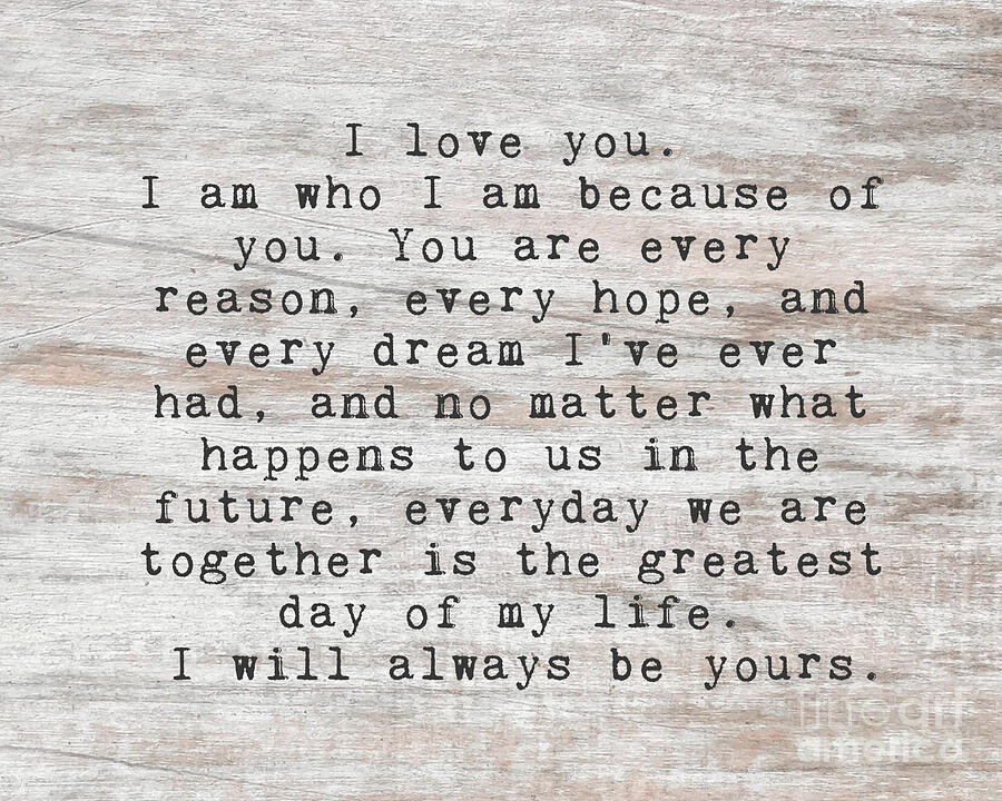 I Love You, Quote from Notebook Digital Art by Trilby Cole | Fine Art ...