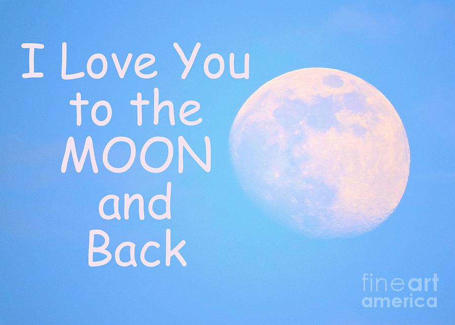 I Love you to the Moon and Back Greeting Card Photograph by Shelia Kempf