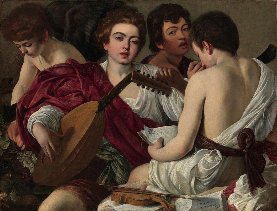 Caravaggio 1595 I Musici Painting by Topartgallery24com