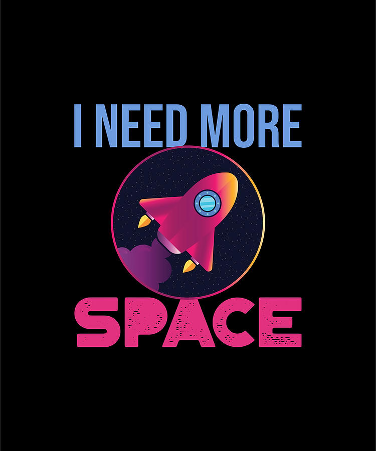 I Need More Space Poster red Painting by Ken Clark | Fine Art America