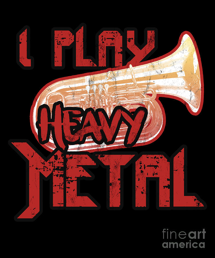 HEAVY METAL Concert Band Funny Trumpet Throw Pillow Marching Band