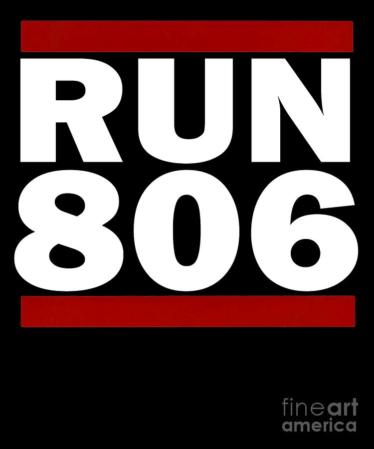 I Run 806 area code Design Riverside Running Design Gift Digital Art by ...