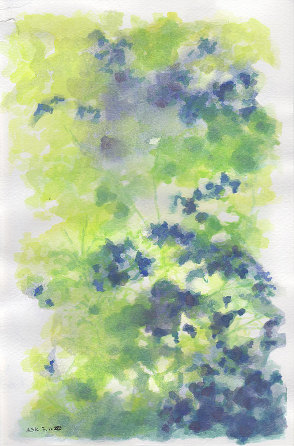 I See a Hydrangea Painting by Anne Katzeff