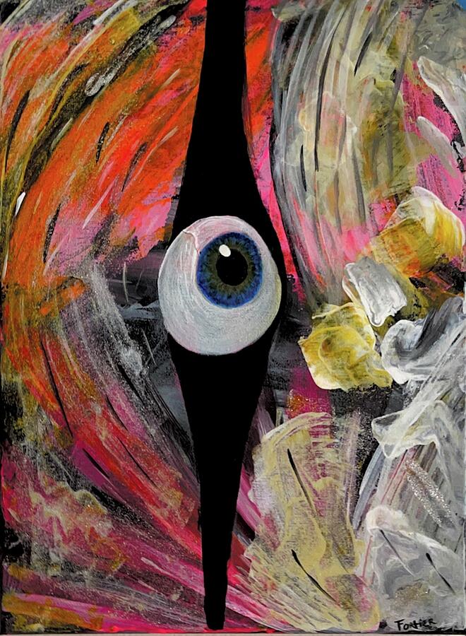 Abstract Painting - I see by Linda Fortier