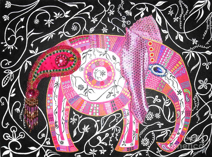 I See Pink Elephants Mixed Media by Jayne Somogy