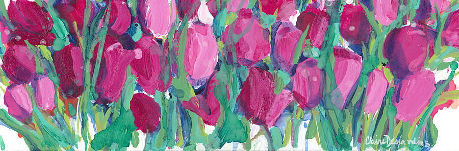 I See Tulips Painting by Claire Desjardins