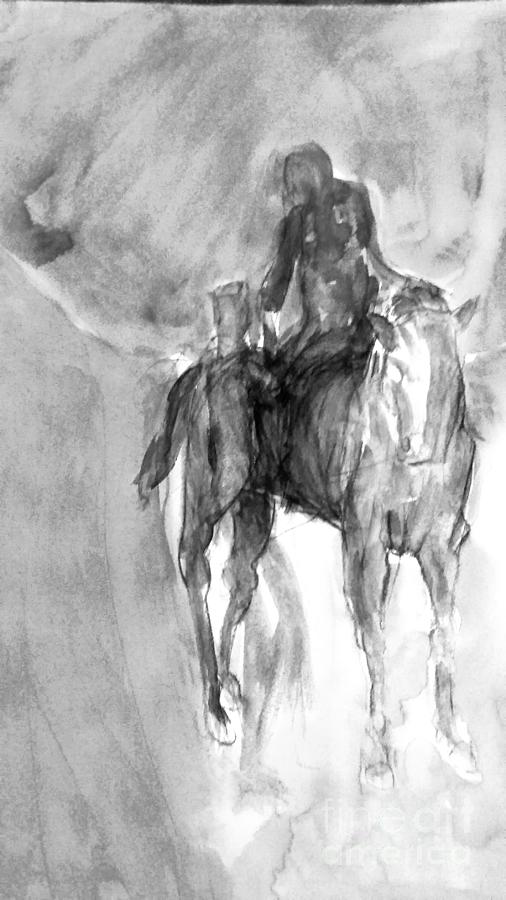 I Set Her on My Pacing Steed Sketch Painting by James McCormack - Fine ...