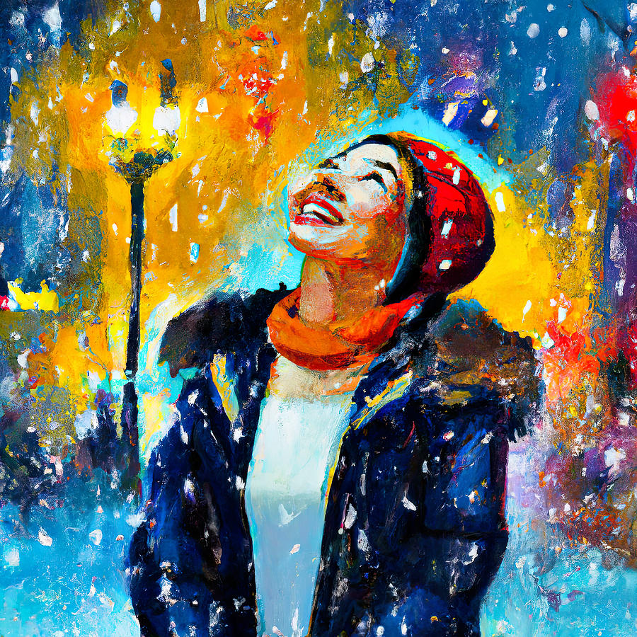 I Smell Snow Painting by Hillary Kladke