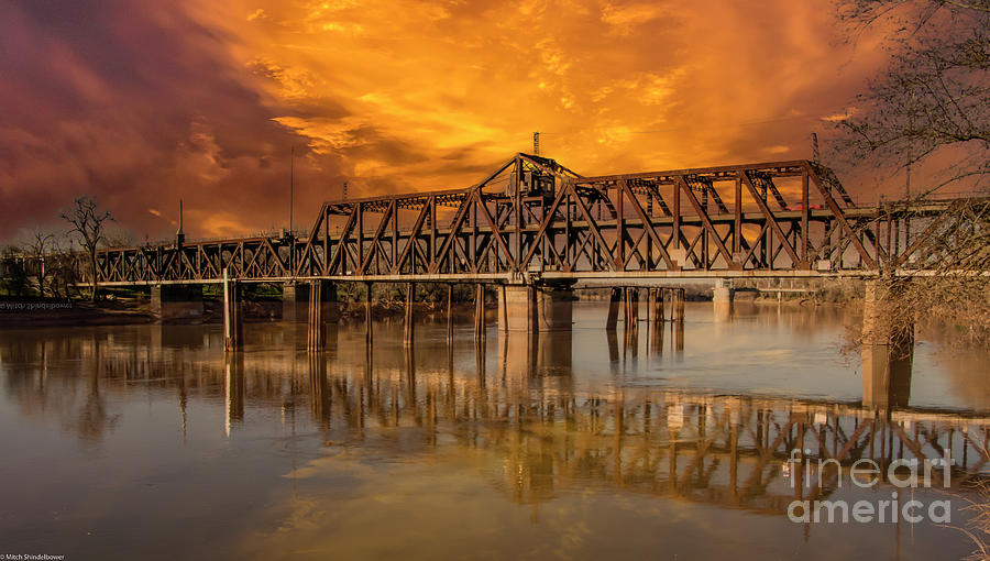 I Street Bridge Sunset Photograph by Mitch Shindelbower