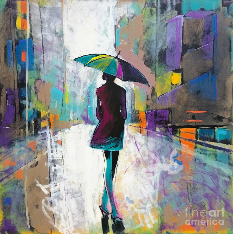 I Think I Like When It Rains Art Print Painting by Crystal Stagg