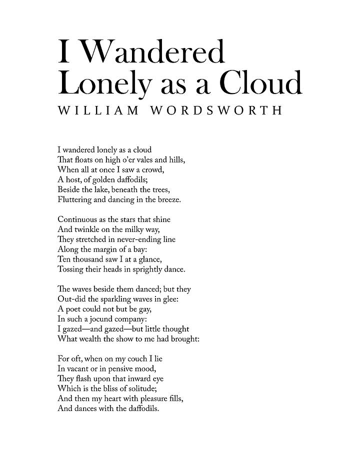wordsworth lonely as a cloud