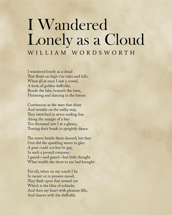 william wordsworth i wandered lonely as a cloud