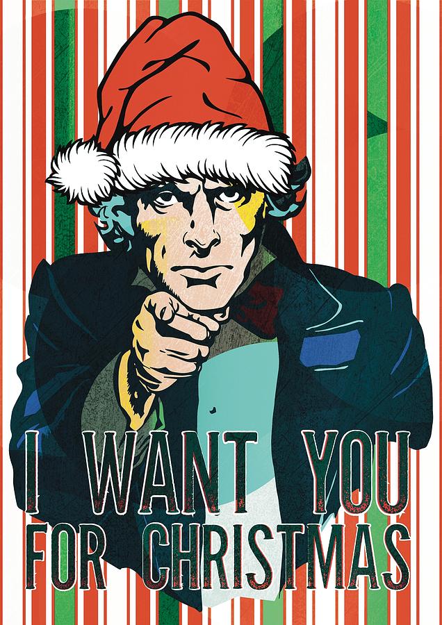 I Want You For Christmas Drawing by Christina Rick