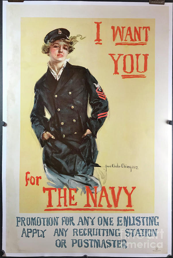 I Want You For The Navy Original Howard Chandler Christy Ww1 Navy ...